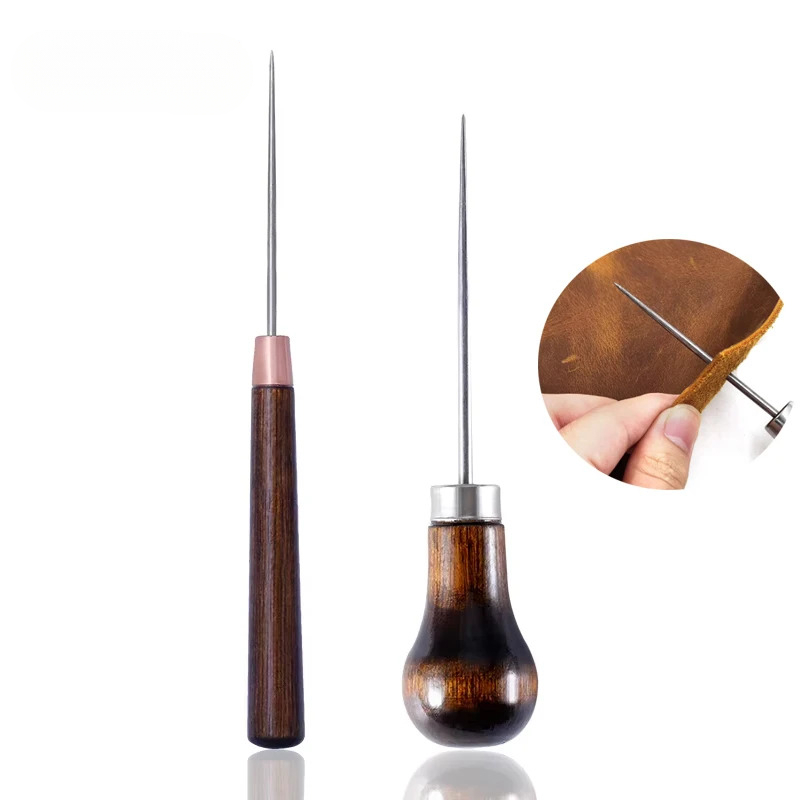 Leatherwork Awl - Wooden Hole Punch Tool for Leather