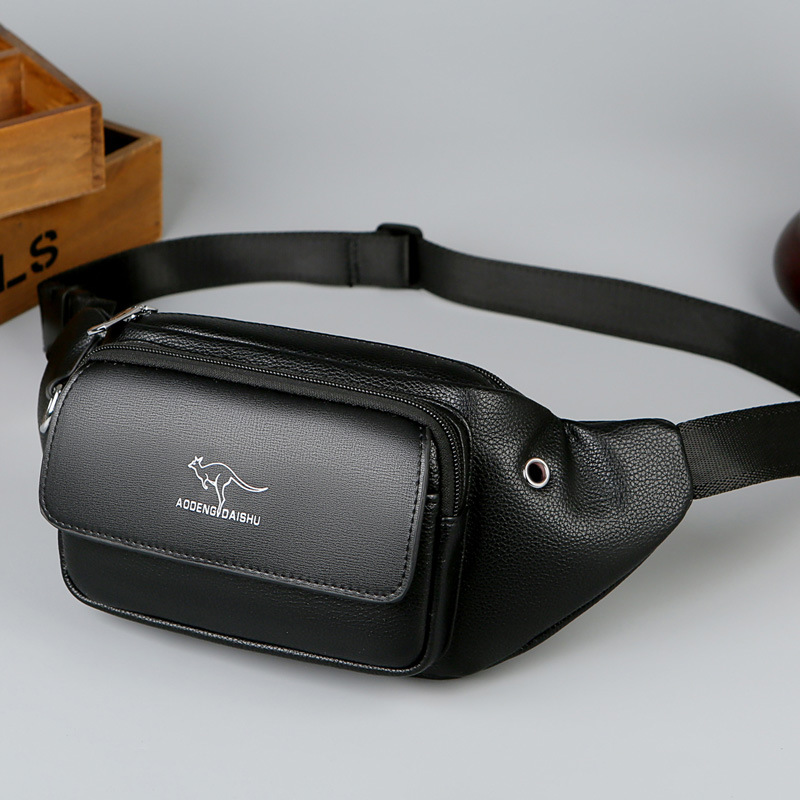 Leatherwork Fasteners - Luxury Brand Waist Bag Men Leather