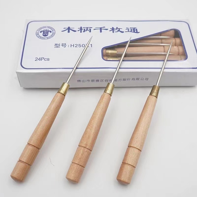 Leatherwork Awl - 3 PCS Wooden Handle Awl Tool