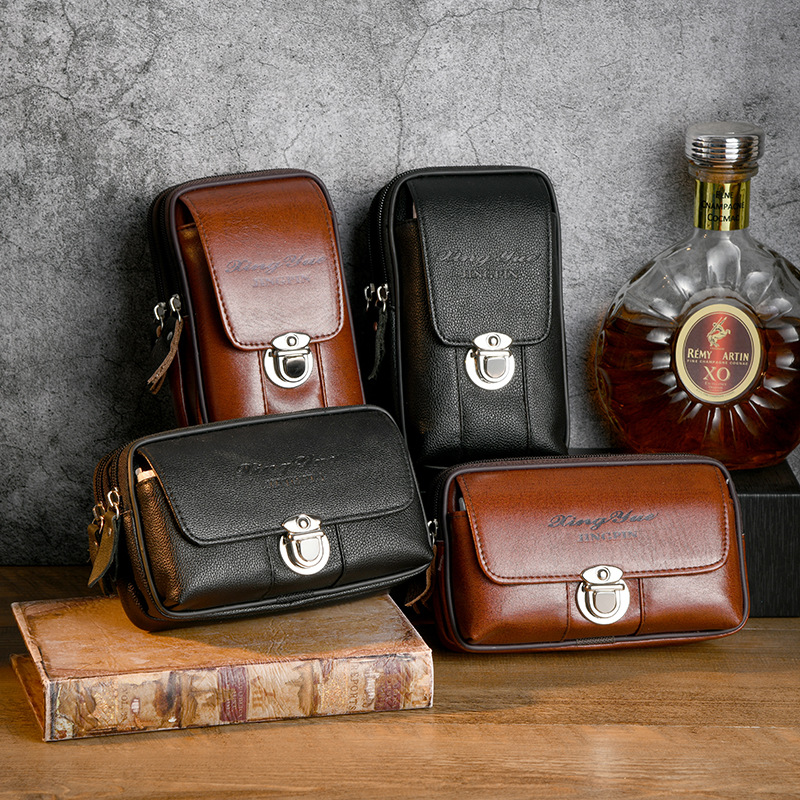 Leatherwork Fasteners - PU Leather Waist Pack for Men