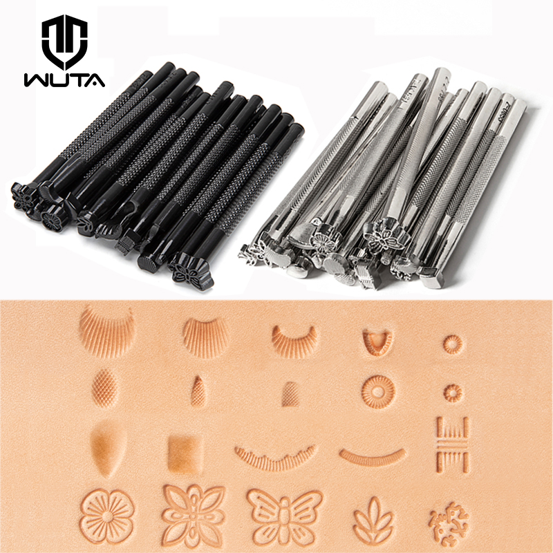 Leatherwork Tool Kit - WUTA Leather Stamping Tools Skin Stamps