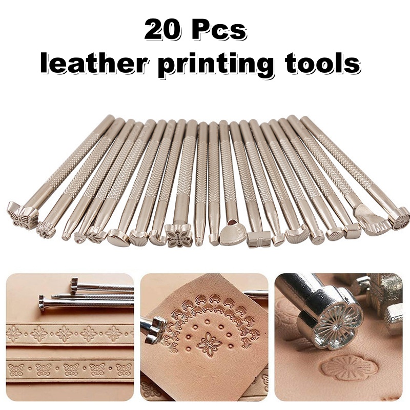 20Pcs Leather Stamping Tools L - đánh giá và giá Leatherwork Tool Kit