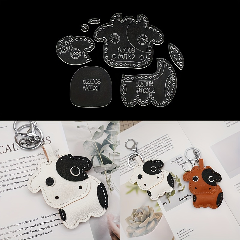 7pcs/set Cute Cartoon Cow Acry - đánh giá và giá Leatherwork Tools