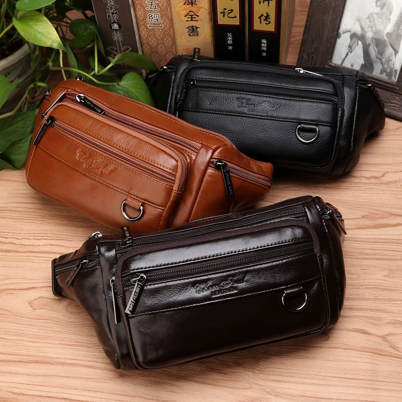 Men Waist Fanny Bags Sling Che - đánh giá và giá Leatherwork Fasteners