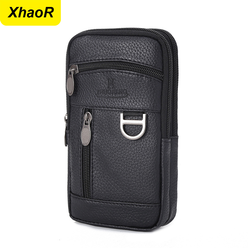 Men Waist Bag Mobile Phone Bag - đánh giá và giá Leatherwork Fasteners