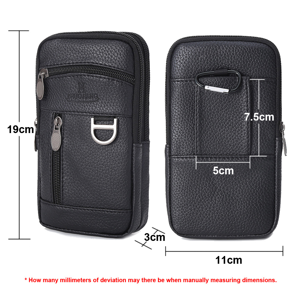 Men Waist Bag Mobile Phone Bag - đánh giá và giá Leatherwork Fasteners