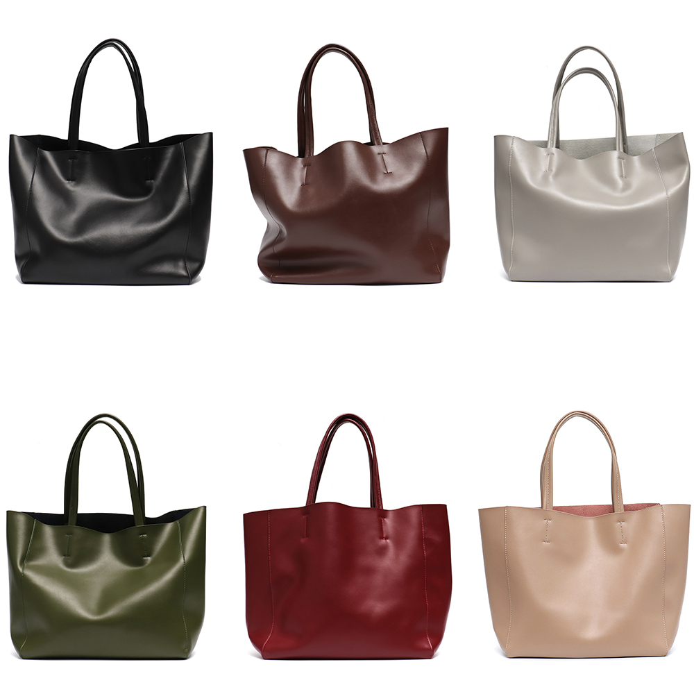 Minimalist Big Tote Bag Women  - đánh giá và giá Leather Work Handbags