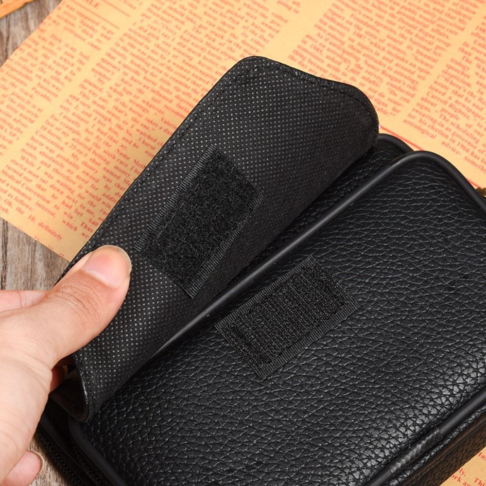 PU Leather Men Small Waist Bag - đánh giá và giá Leatherwork Fasteners