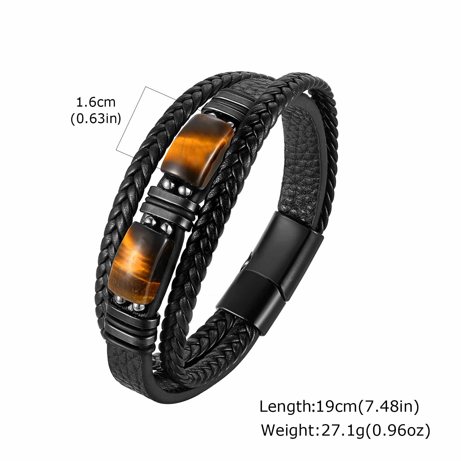 Men Braided Leather Bangle Tig - đánh giá và giá Leatherwork Jewelry