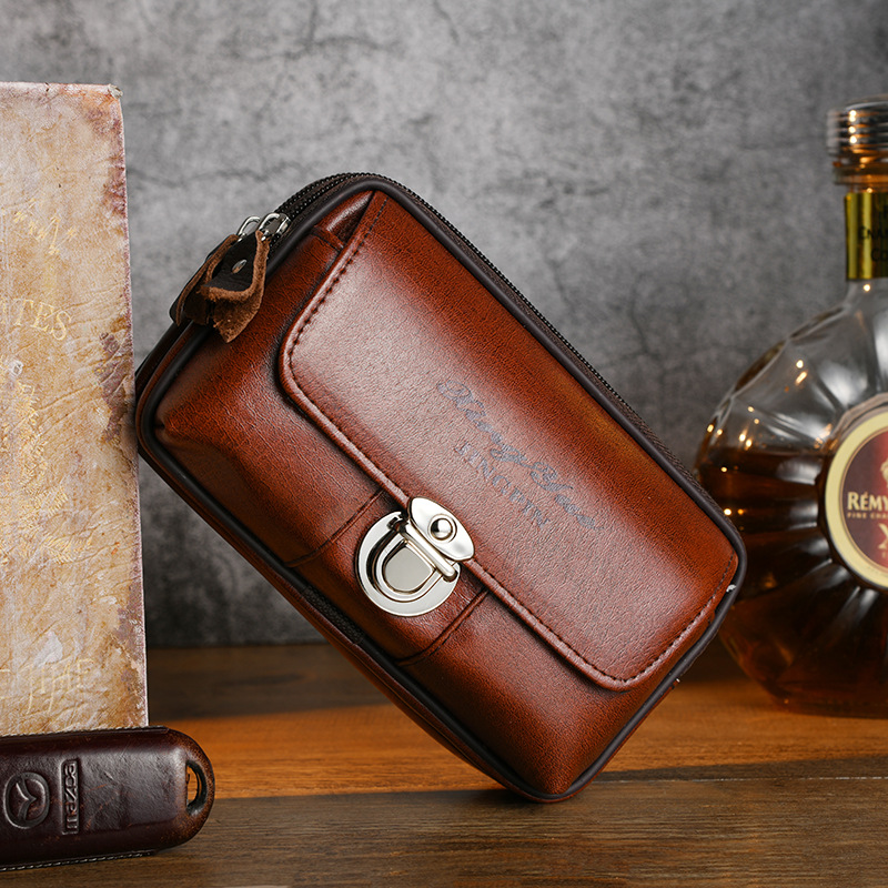 PU Leather Waist Pack for Men  - đánh giá và giá Leatherwork Fasteners
