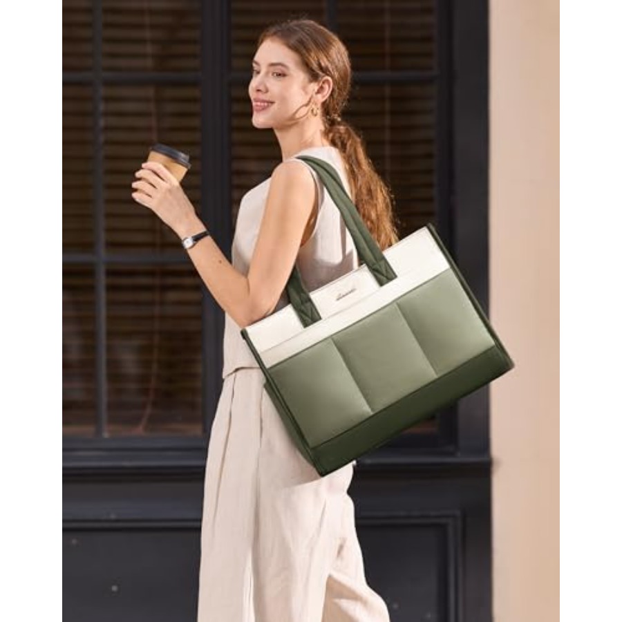 Tote Bag for Women Puffer Lapt - đánh giá và giá Leather Work Handbags