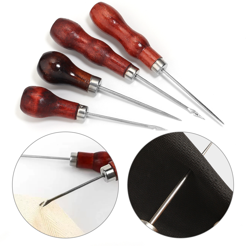 Wooden Handle Awls DIY Leather - đánh giá và giá Leatherwork Awl