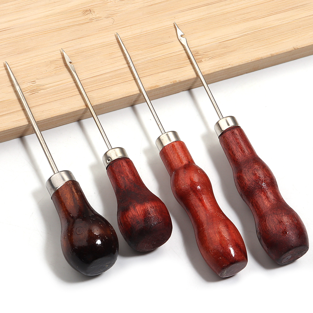 Wooden Handle Awls DIY Leather - đánh giá và giá Leatherwork Awl