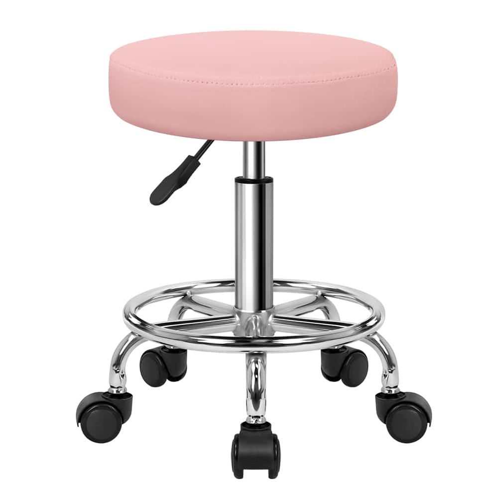 PU Leather Round Rolling Stool - đánh giá và giá Leatherwork Tattoo