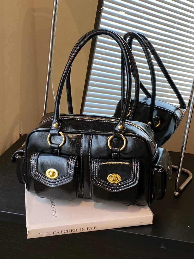 Retro Multi-ket Underarm Bag W - đánh giá và giá Leather Work Handbags