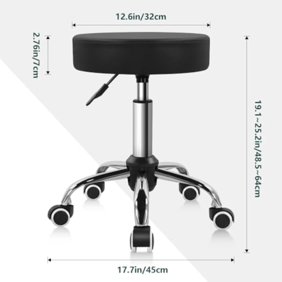 PU Leather Swivel Stool with W - đánh giá và giá Leatherwork Workshop