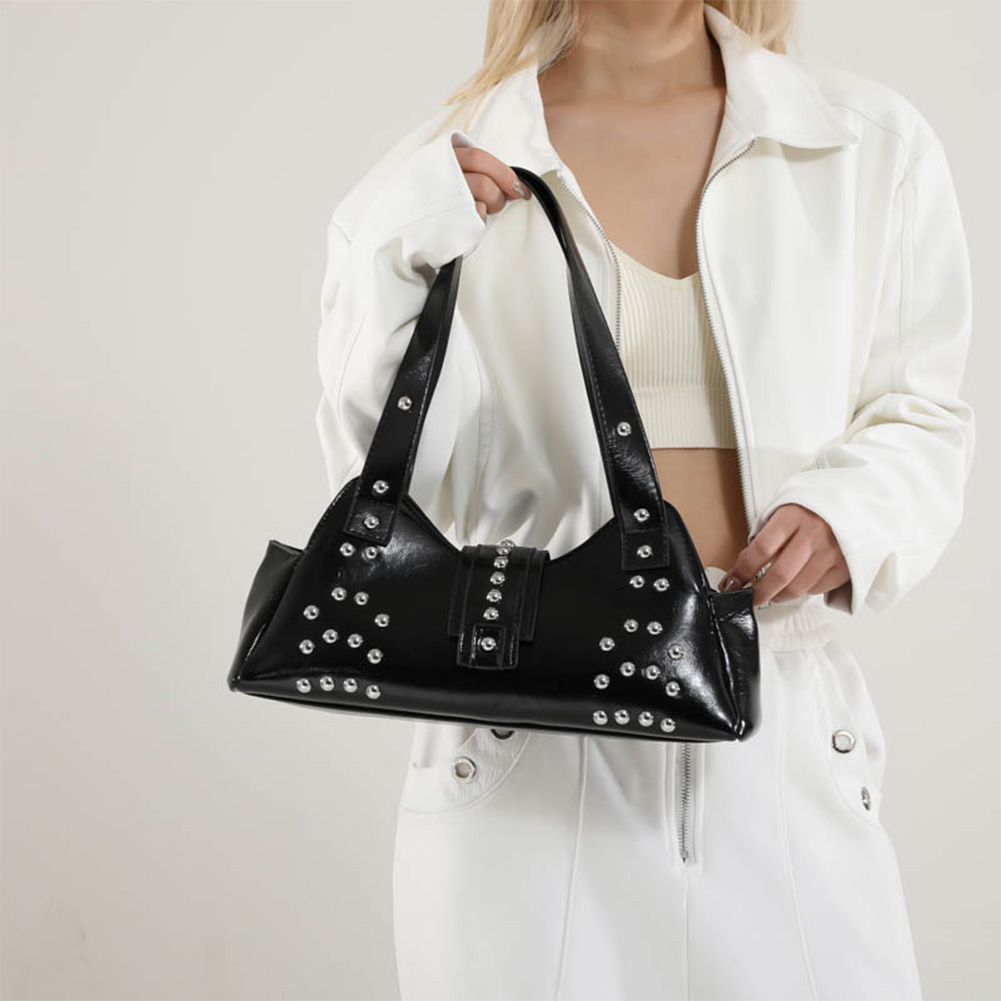 Shoulder Bag for Women Rivet P - đánh giá và giá Leather Work Handbags