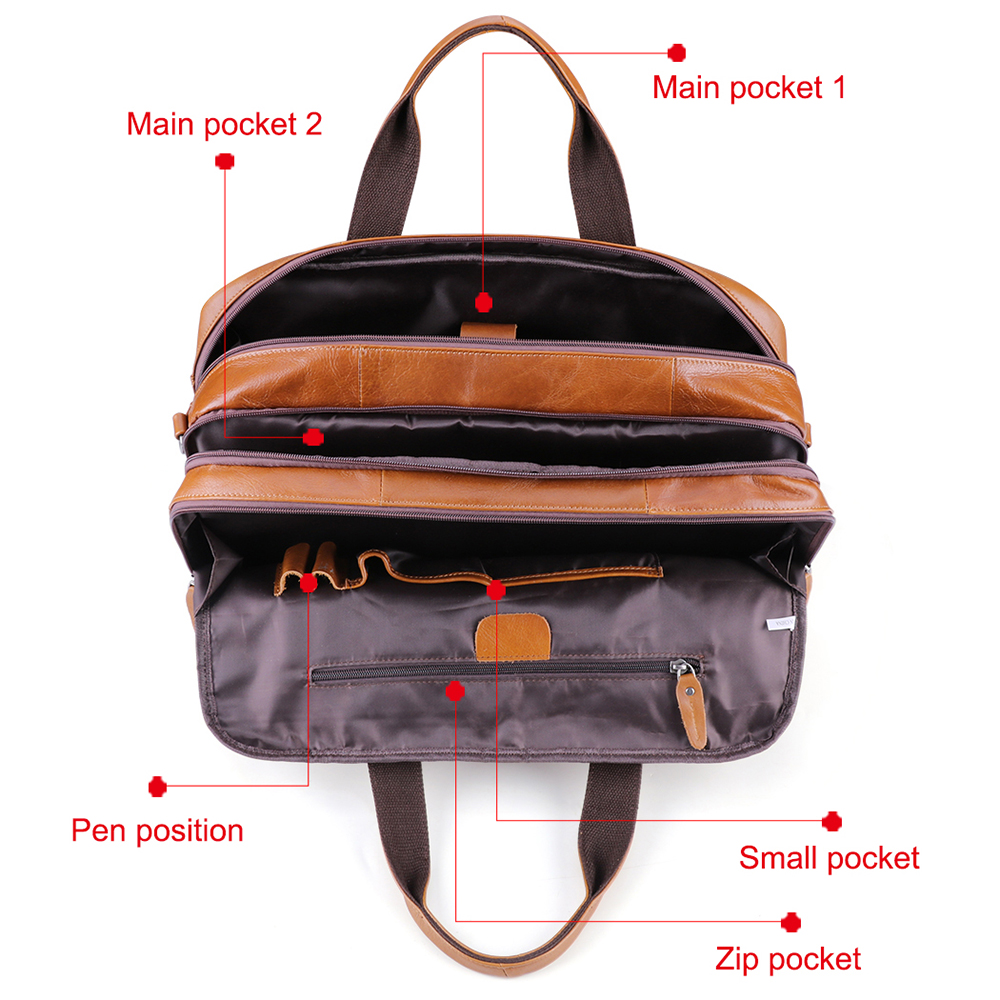 Lachiour 17 inch Laptop Bag Me - đánh giá và giá Leather Work Handbags