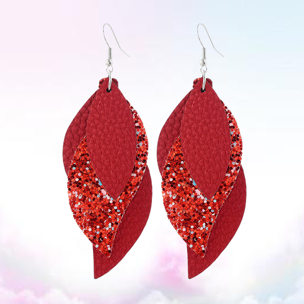 1Pair Creative Pattern Sequin  - đánh giá và giá Leatherwork Jewelry