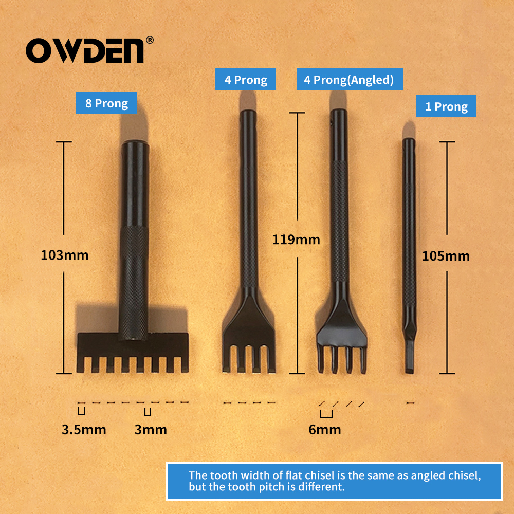 OWDEN Leather Lacing Chisel Se - đánh giá và giá Leatherwork Awl