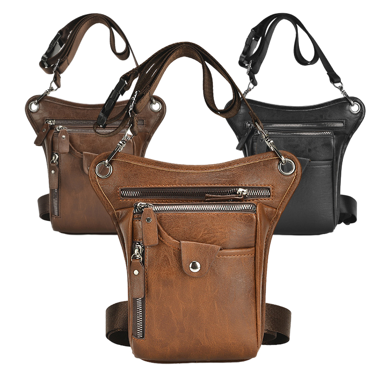 Vintage Pu Leather Waist Pack  - đánh giá và giá Leatherwork Fasteners