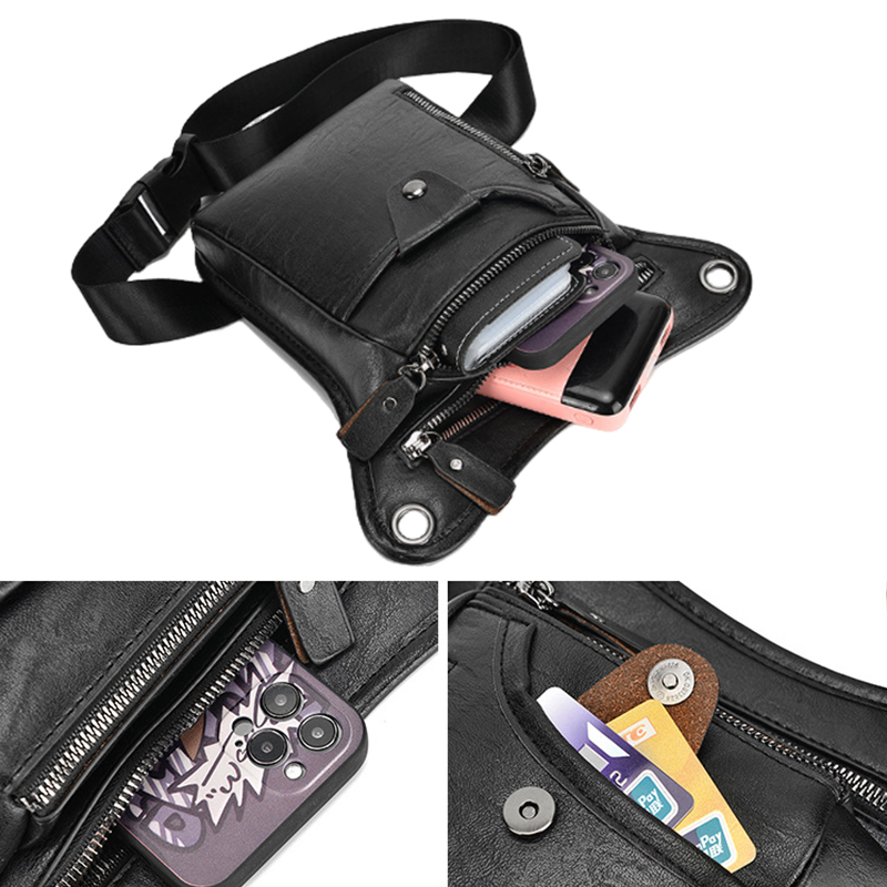 Vintage Pu Leather Waist Pack  - đánh giá và giá Leatherwork Fasteners