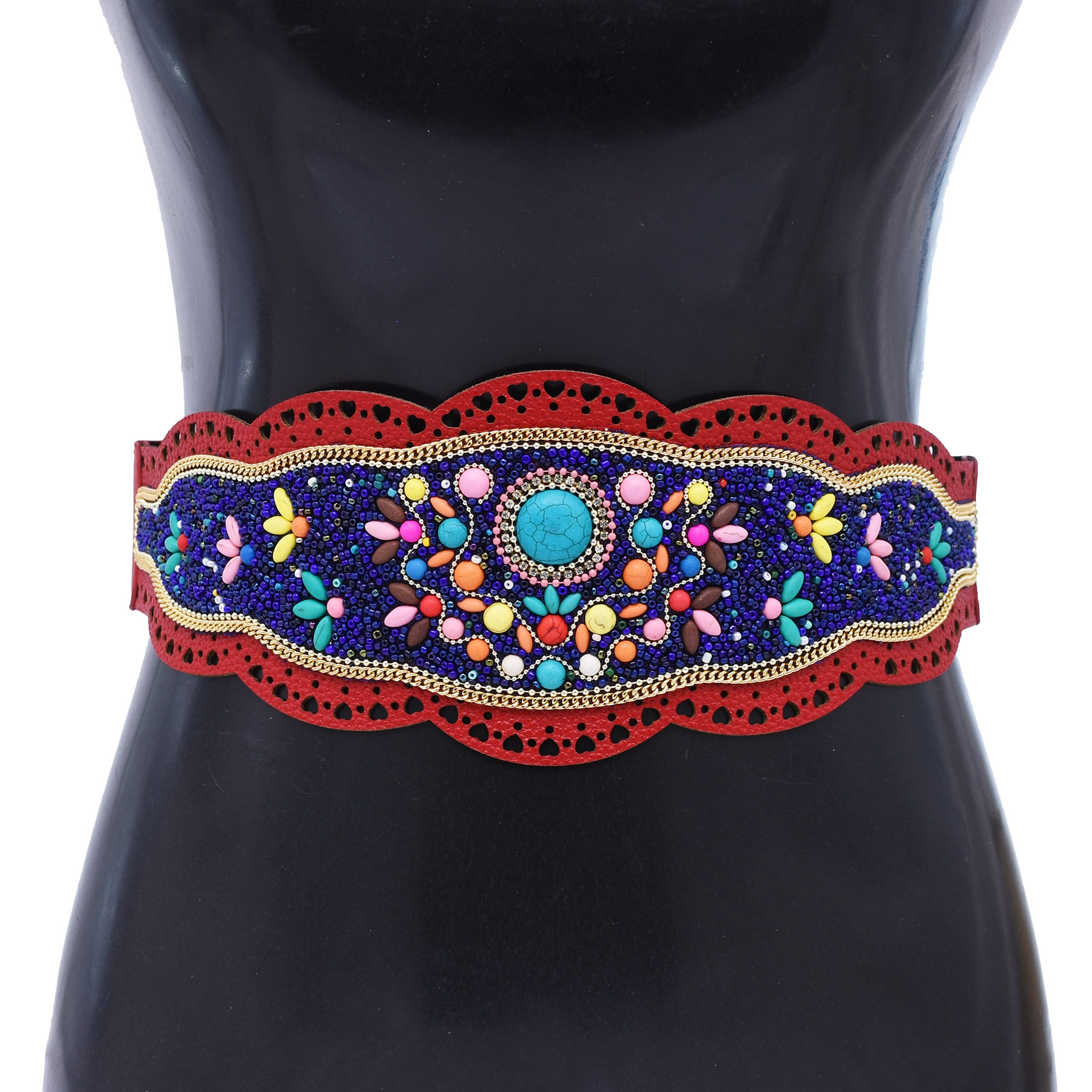 Colorful Rice Beads Waist Belt - đánh giá và giá Leatherwork Jewelry