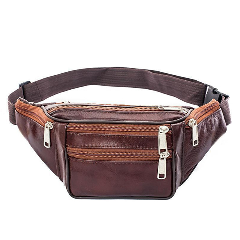 Genuine Leather Waist Bag Men  - đánh giá và giá Leatherwork Fasteners
