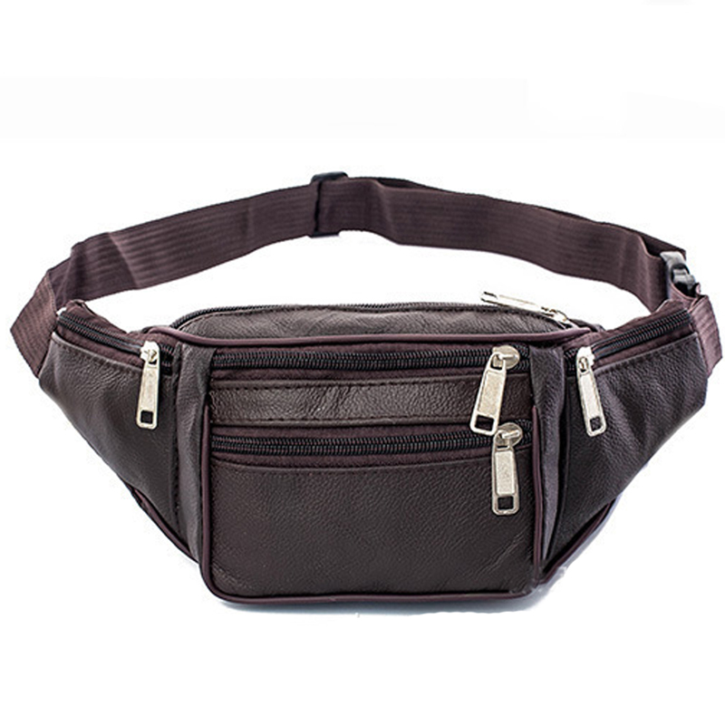 Genuine Leather Waist Bag Men  - đánh giá và giá Leatherwork Fasteners