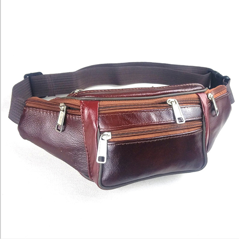 Genuine Leather Waist Bag Men  - đánh giá và giá Leatherwork Fasteners