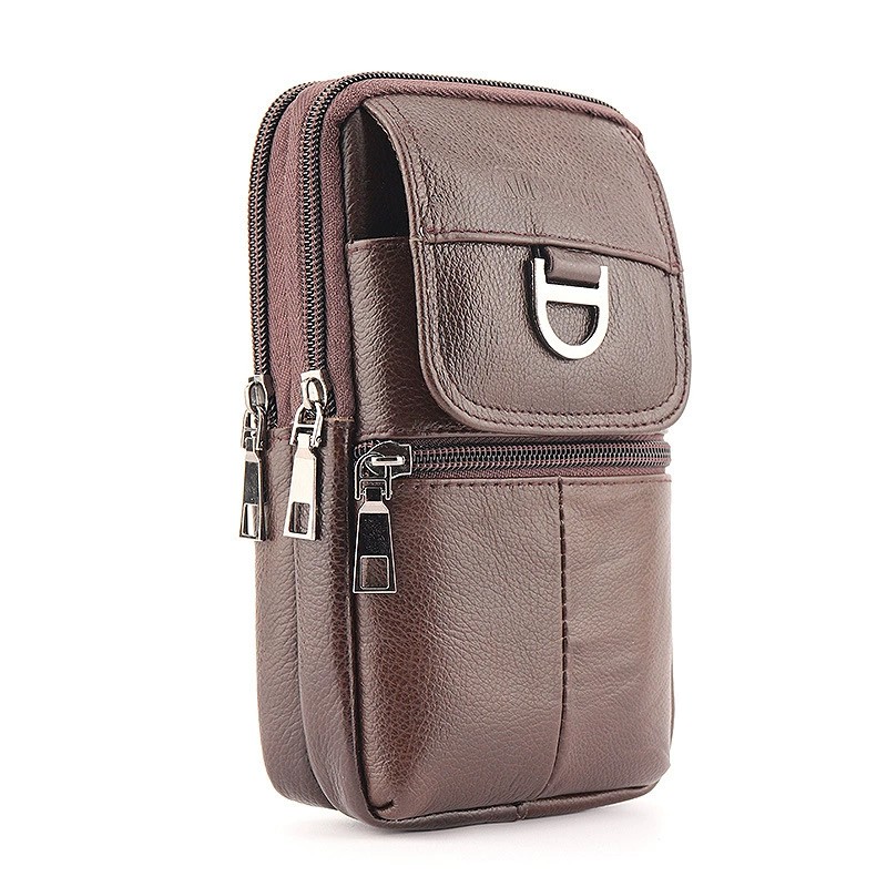 Men's leather waist bag - Larg - đánh giá và giá Leatherwork Fasteners