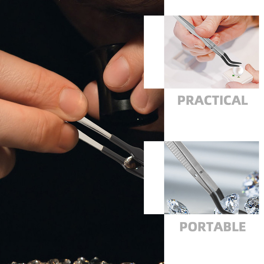 2Pcs Craft Tweezers Stainless  - đánh giá và giá Leatherwork Jewelry